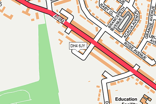 DH4 6JY map - OS OpenMap – Local (Ordnance Survey)