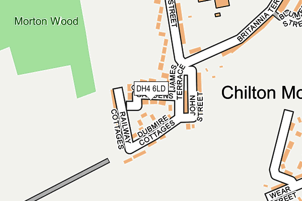 DH4 6LD map - OS OpenMap – Local (Ordnance Survey)