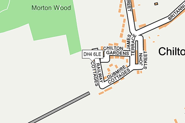 DH4 6LE map - OS OpenMap – Local (Ordnance Survey)