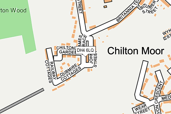 DH4 6LQ map - OS OpenMap – Local (Ordnance Survey)