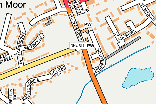 DH4 6LU map - OS OpenMap – Local (Ordnance Survey)