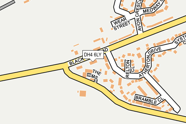 DH4 6LY map - OS OpenMap – Local (Ordnance Survey)