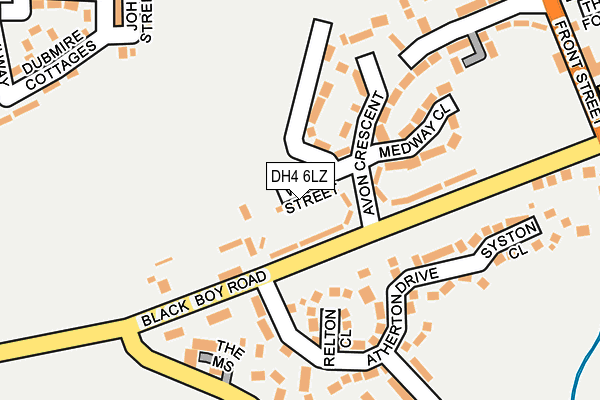 DH4 6LZ map - OS OpenMap – Local (Ordnance Survey)