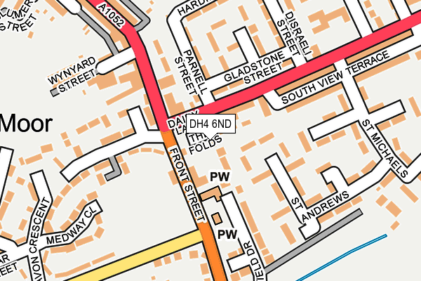 DH4 6ND map - OS OpenMap – Local (Ordnance Survey)