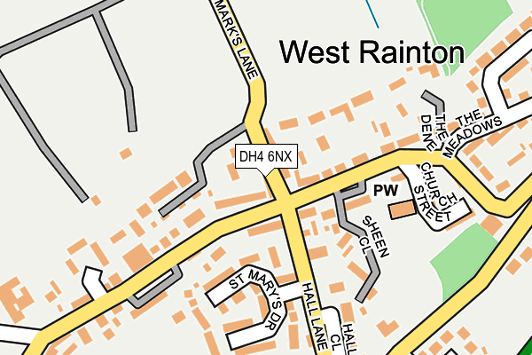 DH4 6NX map - OS OpenMap – Local (Ordnance Survey)