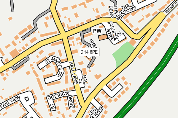 DH4 6PE map - OS OpenMap – Local (Ordnance Survey)