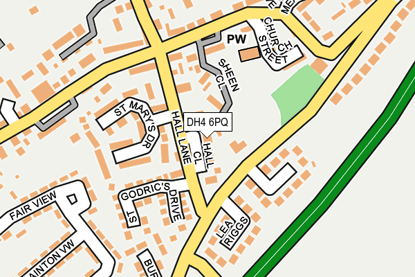 DH4 6PQ map - OS OpenMap – Local (Ordnance Survey)