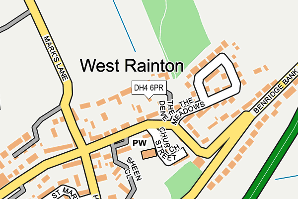 DH4 6PR map - OS OpenMap – Local (Ordnance Survey)