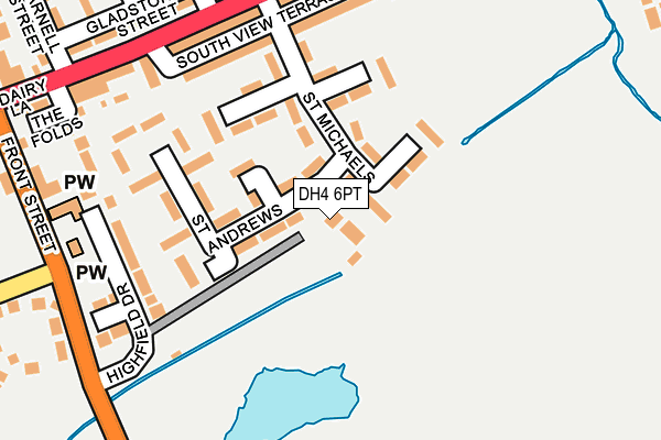 DH4 6PT map - OS OpenMap – Local (Ordnance Survey)