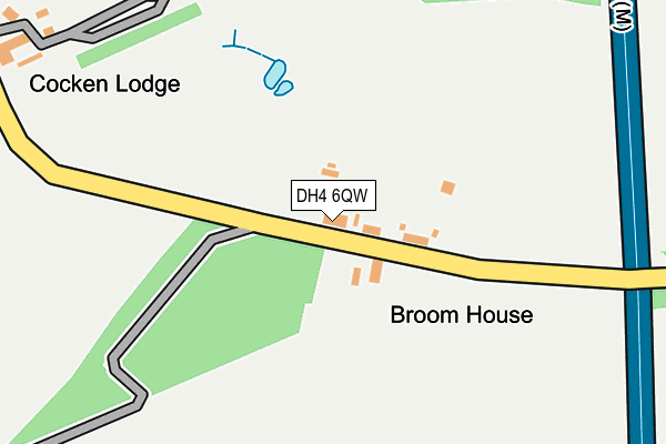 DH4 6QW map - OS OpenMap – Local (Ordnance Survey)