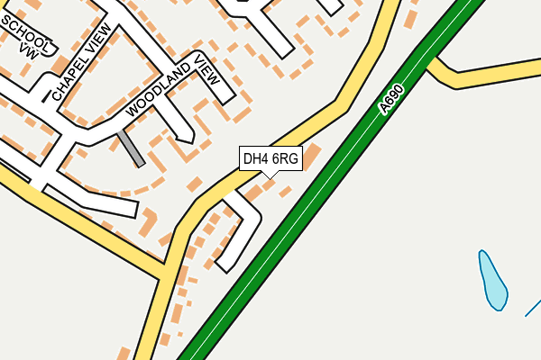 DH4 6RG map - OS OpenMap – Local (Ordnance Survey)