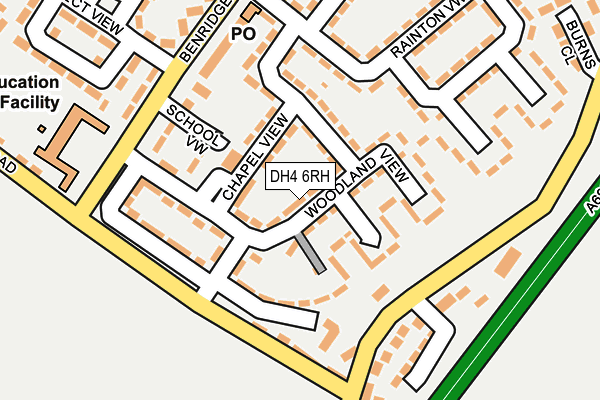 DH4 6RH map - OS OpenMap – Local (Ordnance Survey)