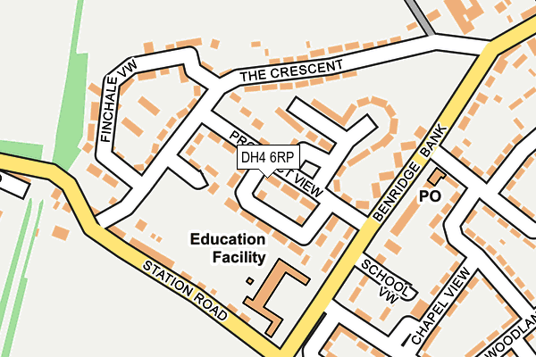 DH4 6RP map - OS OpenMap – Local (Ordnance Survey)