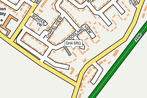 DH4 6RQ map - OS OpenMap – Local (Ordnance Survey)