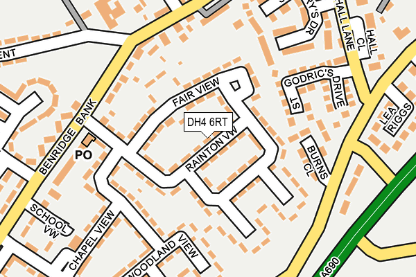 DH4 6RT map - OS OpenMap – Local (Ordnance Survey)