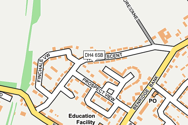 DH4 6SB map - OS OpenMap – Local (Ordnance Survey)