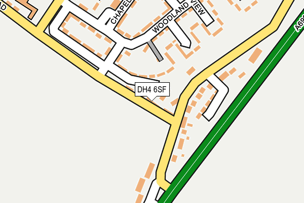 DH4 6SF map - OS OpenMap – Local (Ordnance Survey)