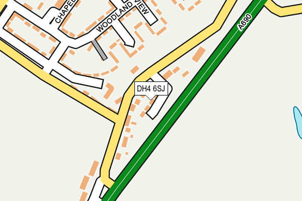 DH4 6SJ map - OS OpenMap – Local (Ordnance Survey)