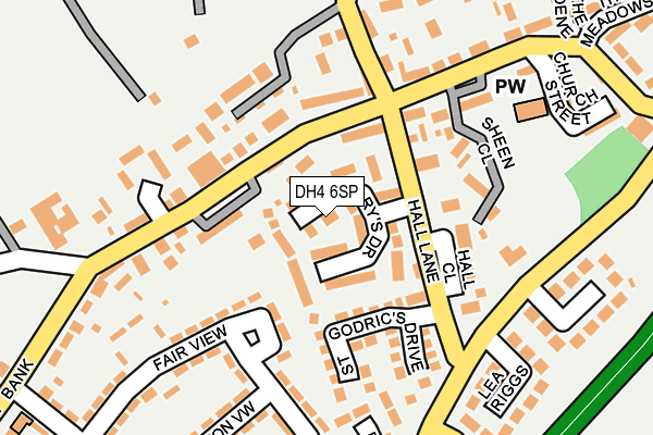 DH4 6SP map - OS OpenMap – Local (Ordnance Survey)