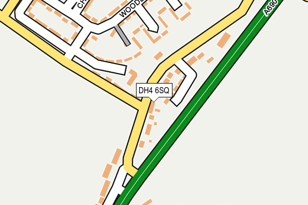 DH4 6SQ map - OS OpenMap – Local (Ordnance Survey)