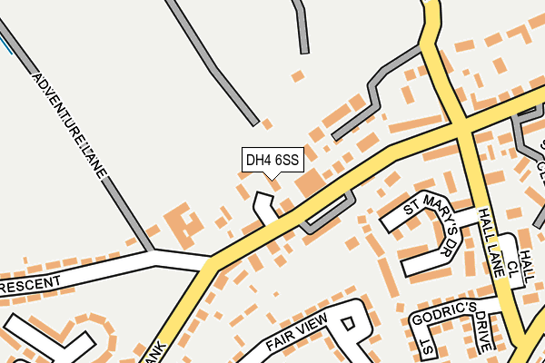 DH4 6SS map - OS OpenMap – Local (Ordnance Survey)