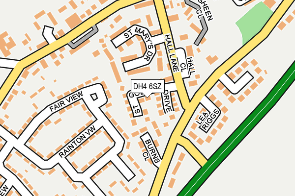 DH4 6SZ map - OS OpenMap – Local (Ordnance Survey)