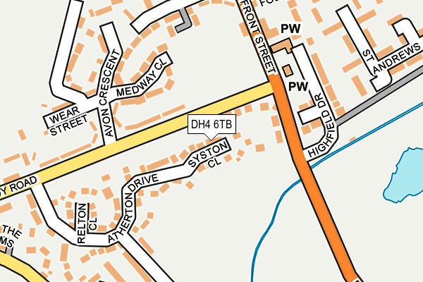 DH4 6TB map - OS OpenMap – Local (Ordnance Survey)