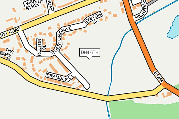 DH4 6TH map - OS OpenMap – Local (Ordnance Survey)