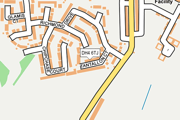 DH4 6TJ map - OS OpenMap – Local (Ordnance Survey)