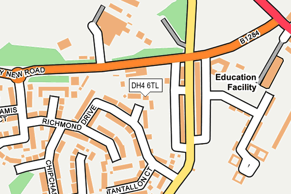 DH4 6TL map - OS OpenMap – Local (Ordnance Survey)