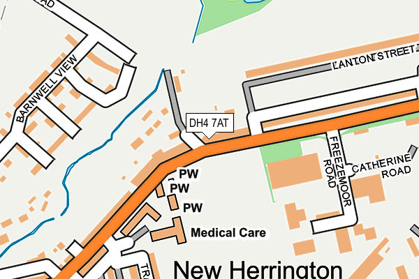 DH4 7AT map - OS OpenMap – Local (Ordnance Survey)