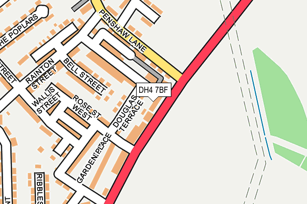 DH4 7BF map - OS OpenMap – Local (Ordnance Survey)