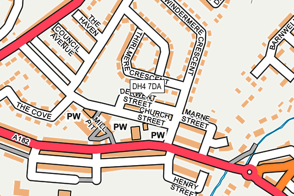 DH4 7DA map - OS OpenMap – Local (Ordnance Survey)