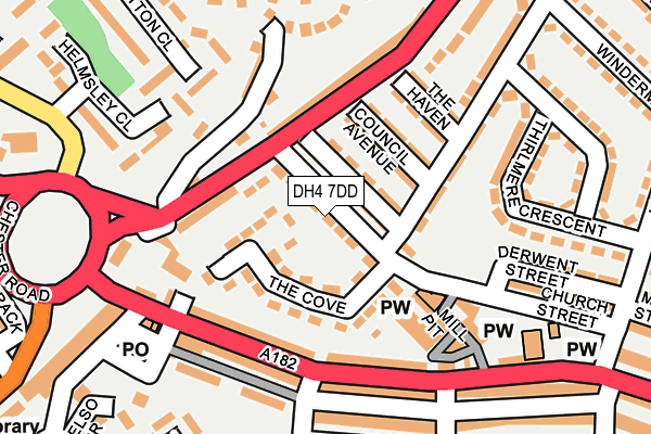 DH4 7DD map - OS OpenMap – Local (Ordnance Survey)