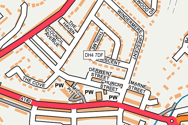 DH4 7DF map - OS OpenMap – Local (Ordnance Survey)