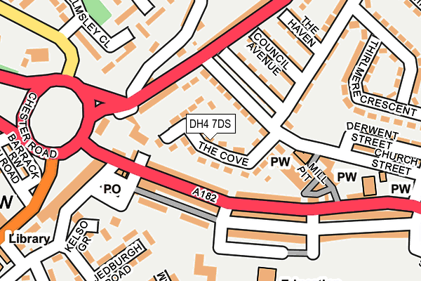 DH4 7DS map - OS OpenMap – Local (Ordnance Survey)