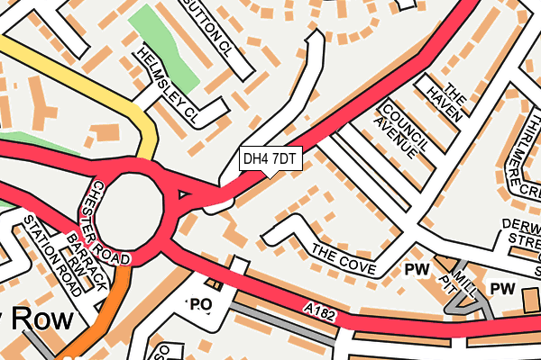 DH4 7DT map - OS OpenMap – Local (Ordnance Survey)