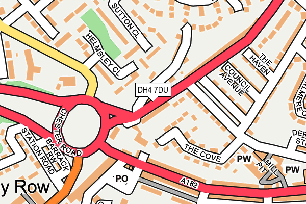 DH4 7DU map - OS OpenMap – Local (Ordnance Survey)