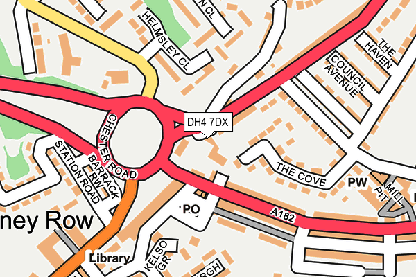 DH4 7DX map - OS OpenMap – Local (Ordnance Survey)