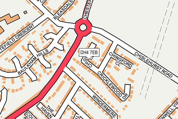 DH4 7EB map - OS OpenMap – Local (Ordnance Survey)