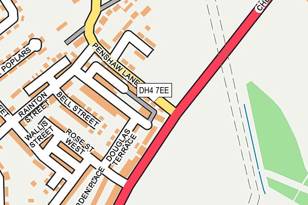 DH4 7EE map - OS OpenMap – Local (Ordnance Survey)