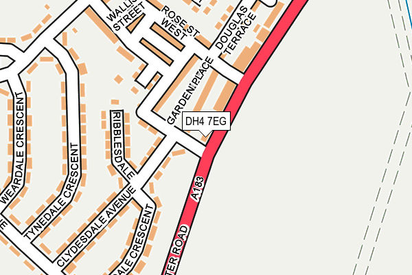 DH4 7EG map - OS OpenMap – Local (Ordnance Survey)
