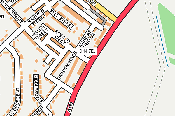 DH4 7EJ map - OS OpenMap – Local (Ordnance Survey)