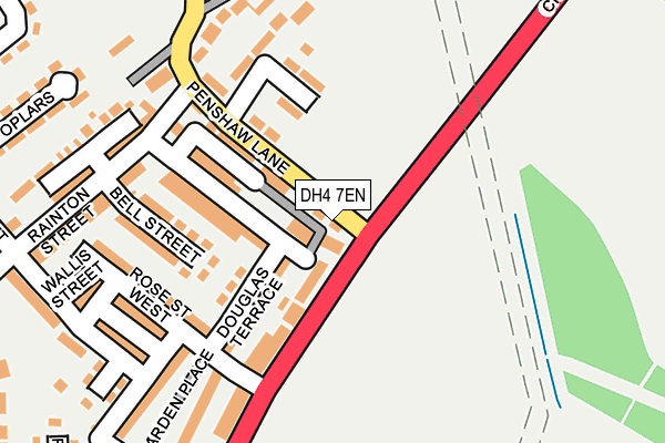 DH4 7EN map - OS OpenMap – Local (Ordnance Survey)