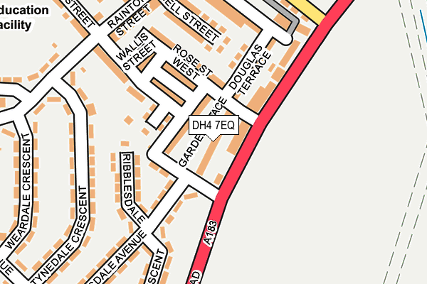 DH4 7EQ map - OS OpenMap – Local (Ordnance Survey)