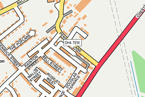 DH4 7EW map - OS OpenMap – Local (Ordnance Survey)