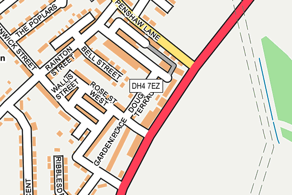 DH4 7EZ map - OS OpenMap – Local (Ordnance Survey)