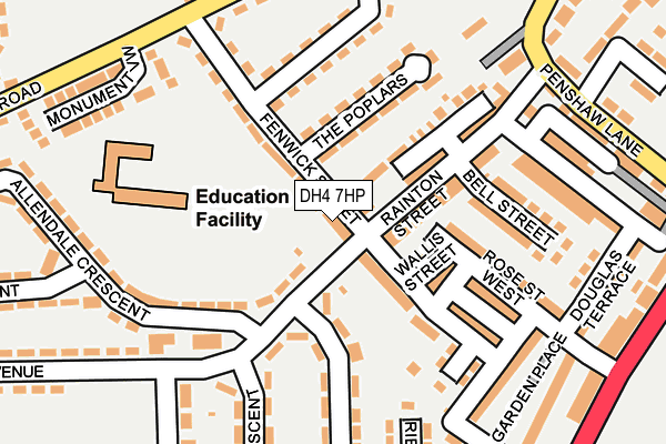 DH4 7HP map - OS OpenMap – Local (Ordnance Survey)