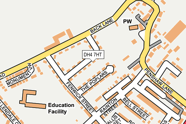 DH4 7HT map - OS OpenMap – Local (Ordnance Survey)