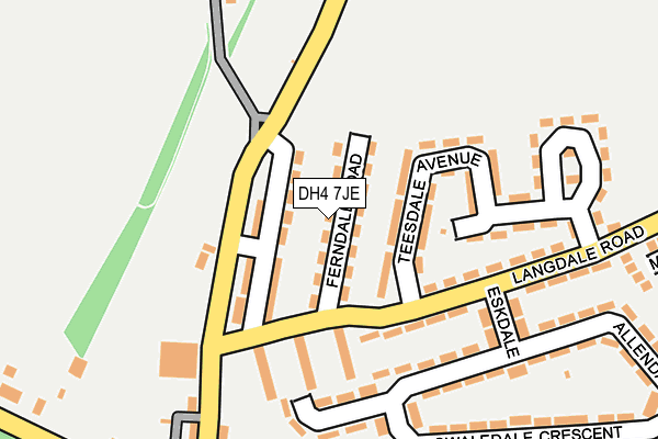 DH4 7JE map - OS OpenMap – Local (Ordnance Survey)